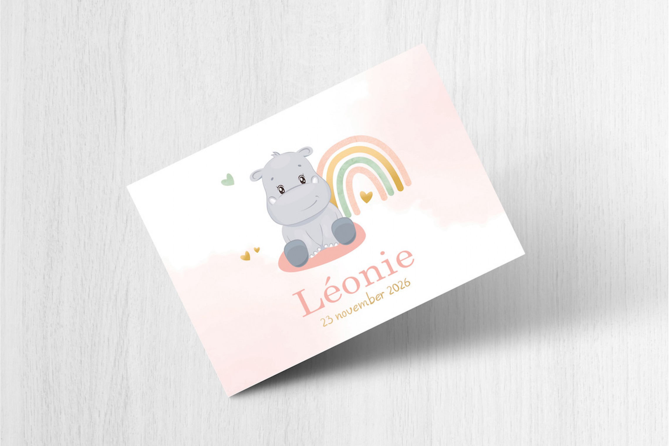 Nijlpaardje en regenboog